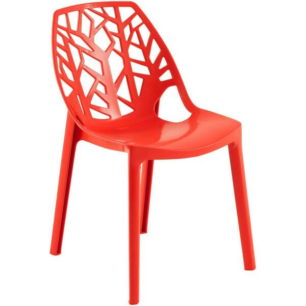 Kd Americana Modern Cornelia Dining Chair, Solid Red KD3579560